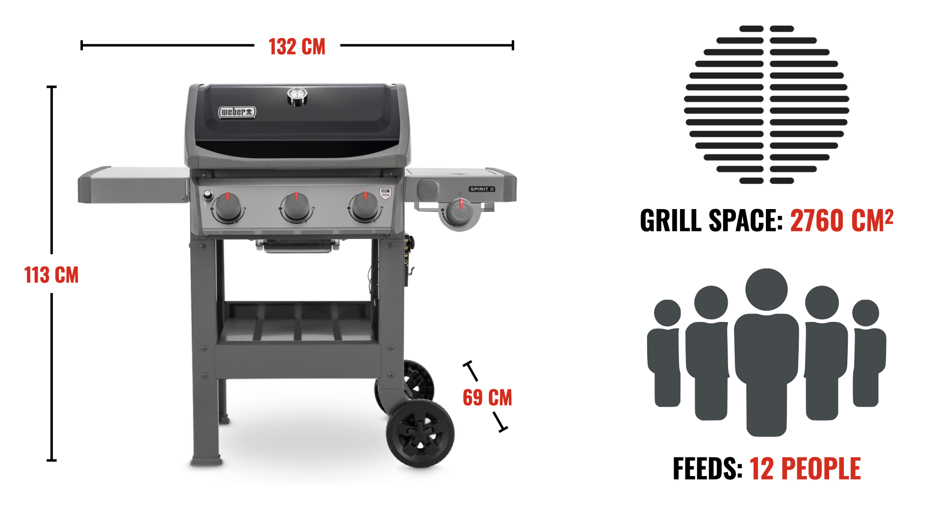 Weber® Spirit II™ (E320) LPG JK BBQ & Outdoor