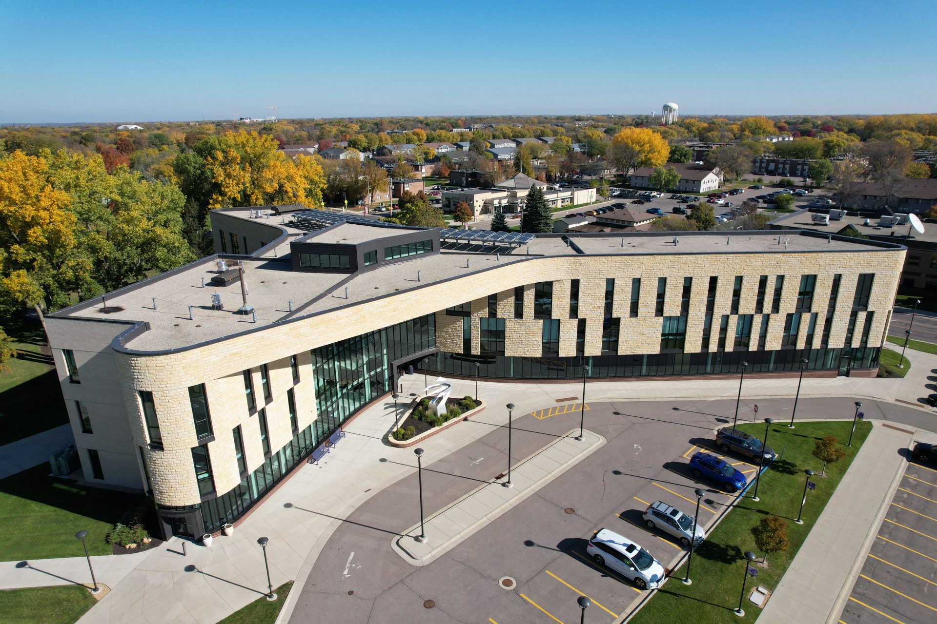 Stone work at MSU Clinical Services Building Mankato, MN