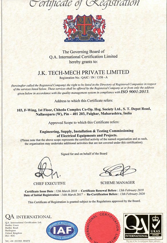 JK Tech Mech Company Details & Certification