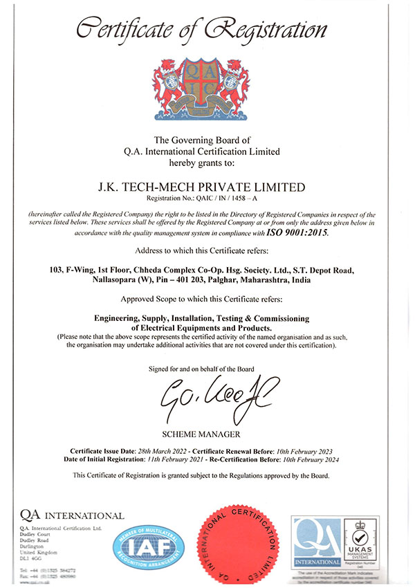 JK Tech Mech Company Details & Certification