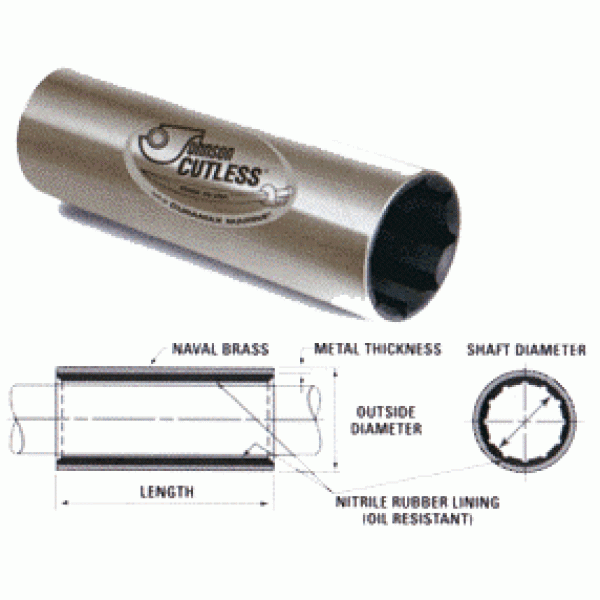 Johnson Duramax Cutless Bearing Naval Brass Inch