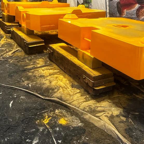 Crane Ballasts Blasted and Painted Start to Completion JLW