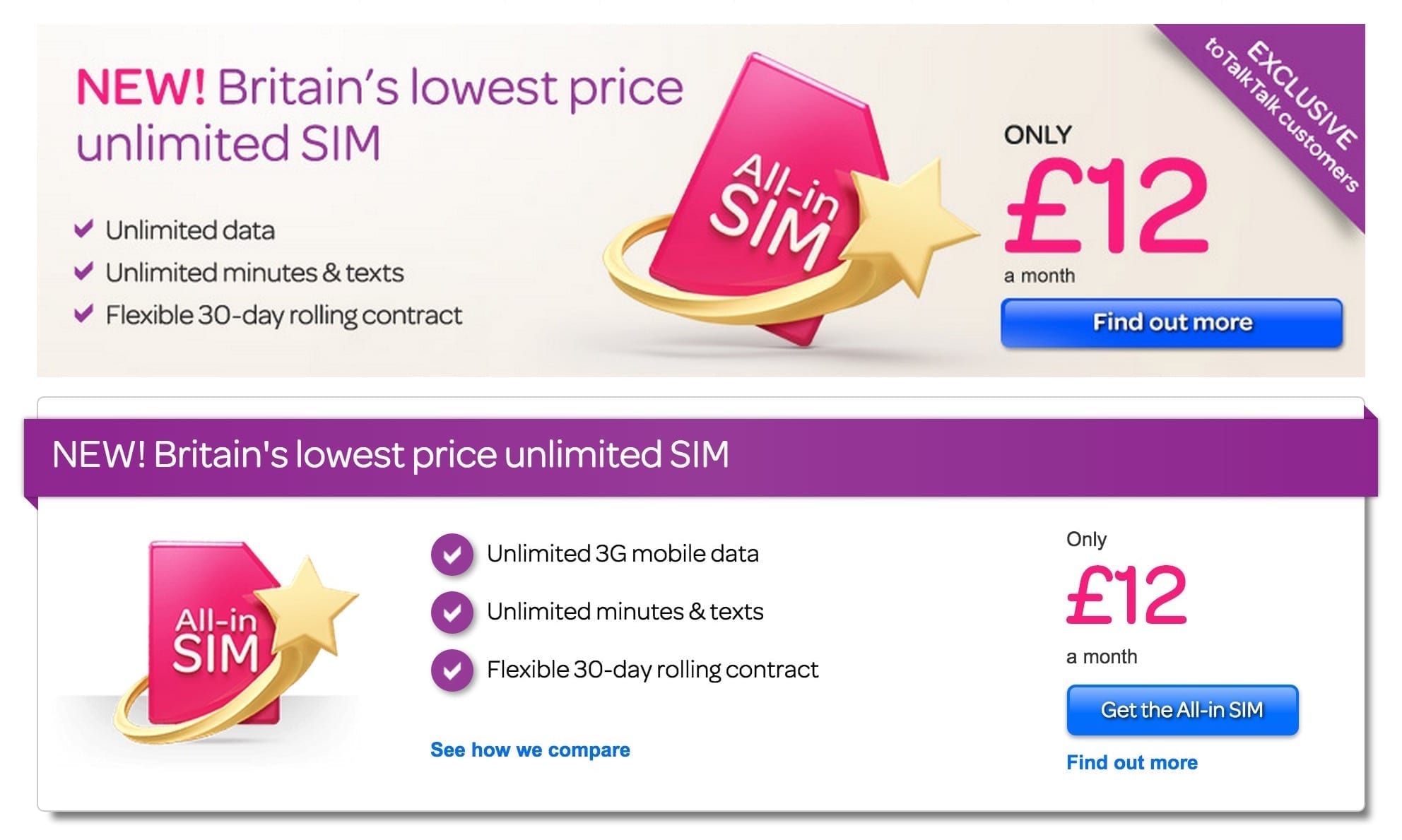 TalkTalk launches £12 a month ‘unlimited’ contract for