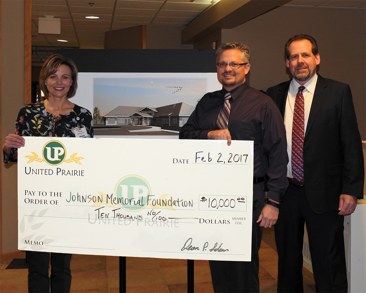 United Prairie commits funds to Johnson Memorial project Johnson
