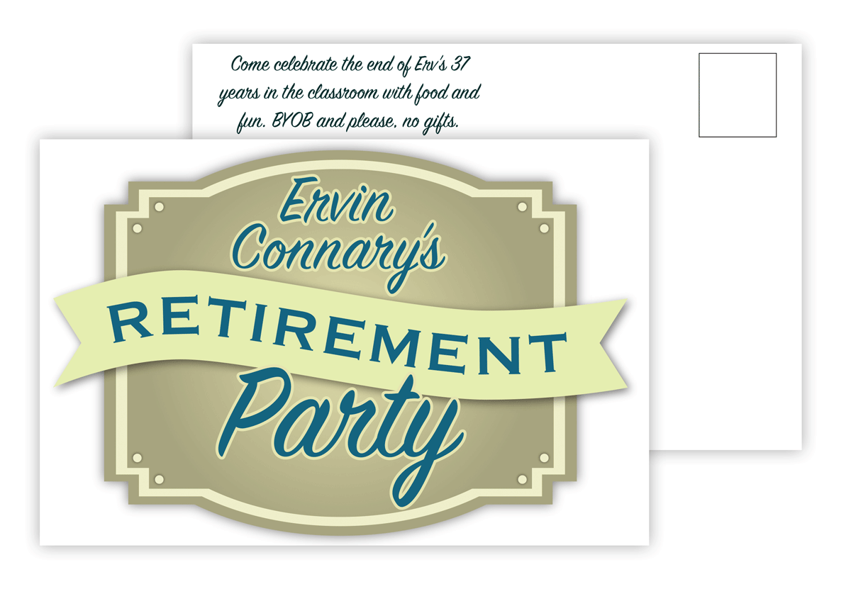 Retirement Invite Postcard