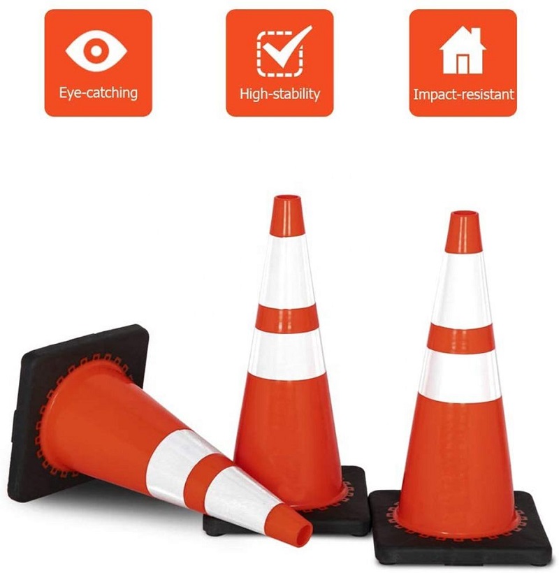 Customized 28inches 700mm PVC Plastic Reflective Traffic Cone/Barrier