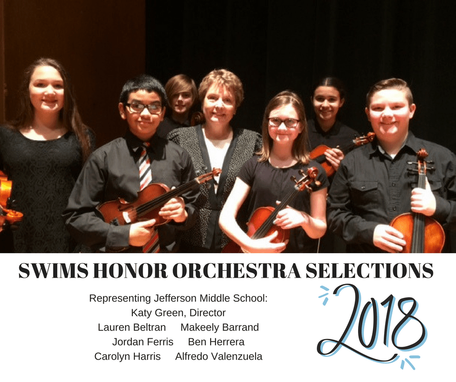 JMS Students Earn Orchestra Honors! Jefferson Middle School