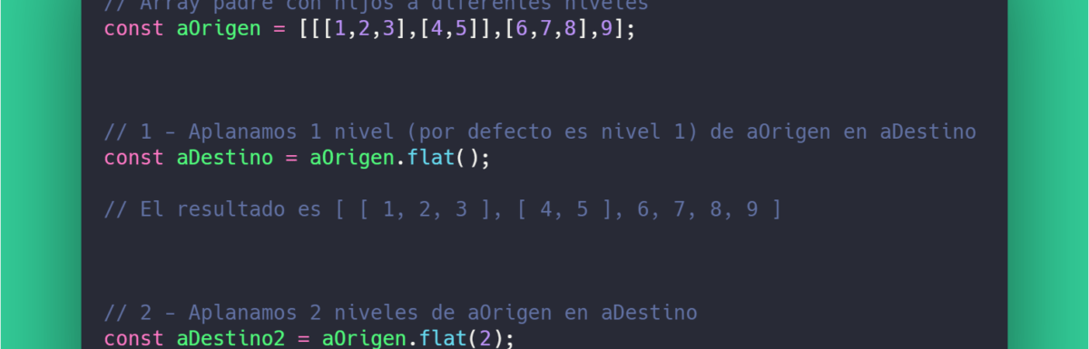 JavaScript Basics Array Flat javier martinez solera