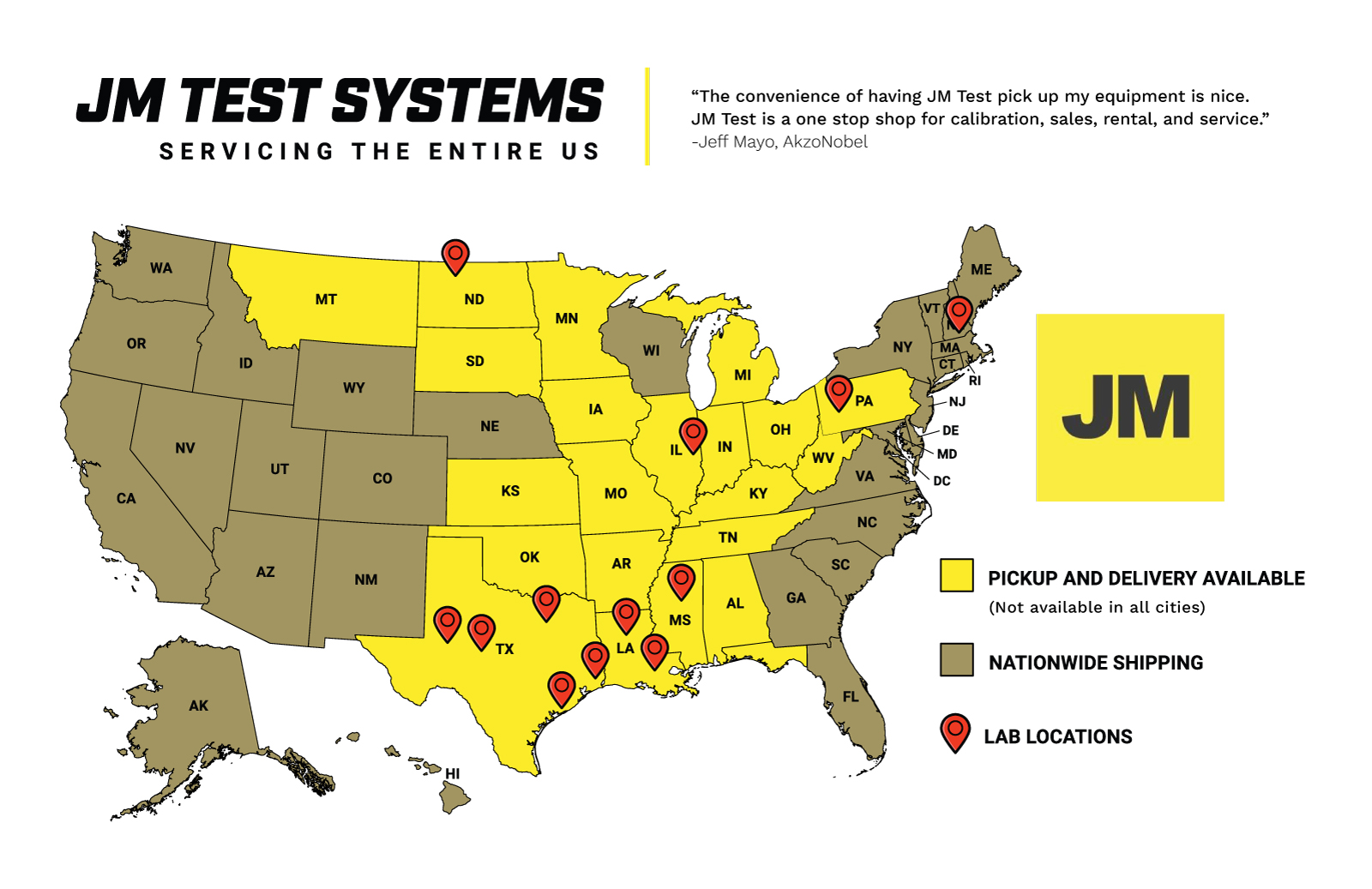 Pick Up & Delivery • JM Test Systems