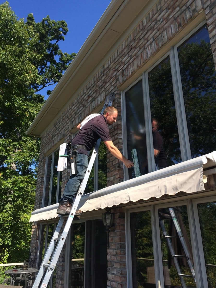 Hard Water Stains A Job for the 1 Highland Window Cleaner J&M