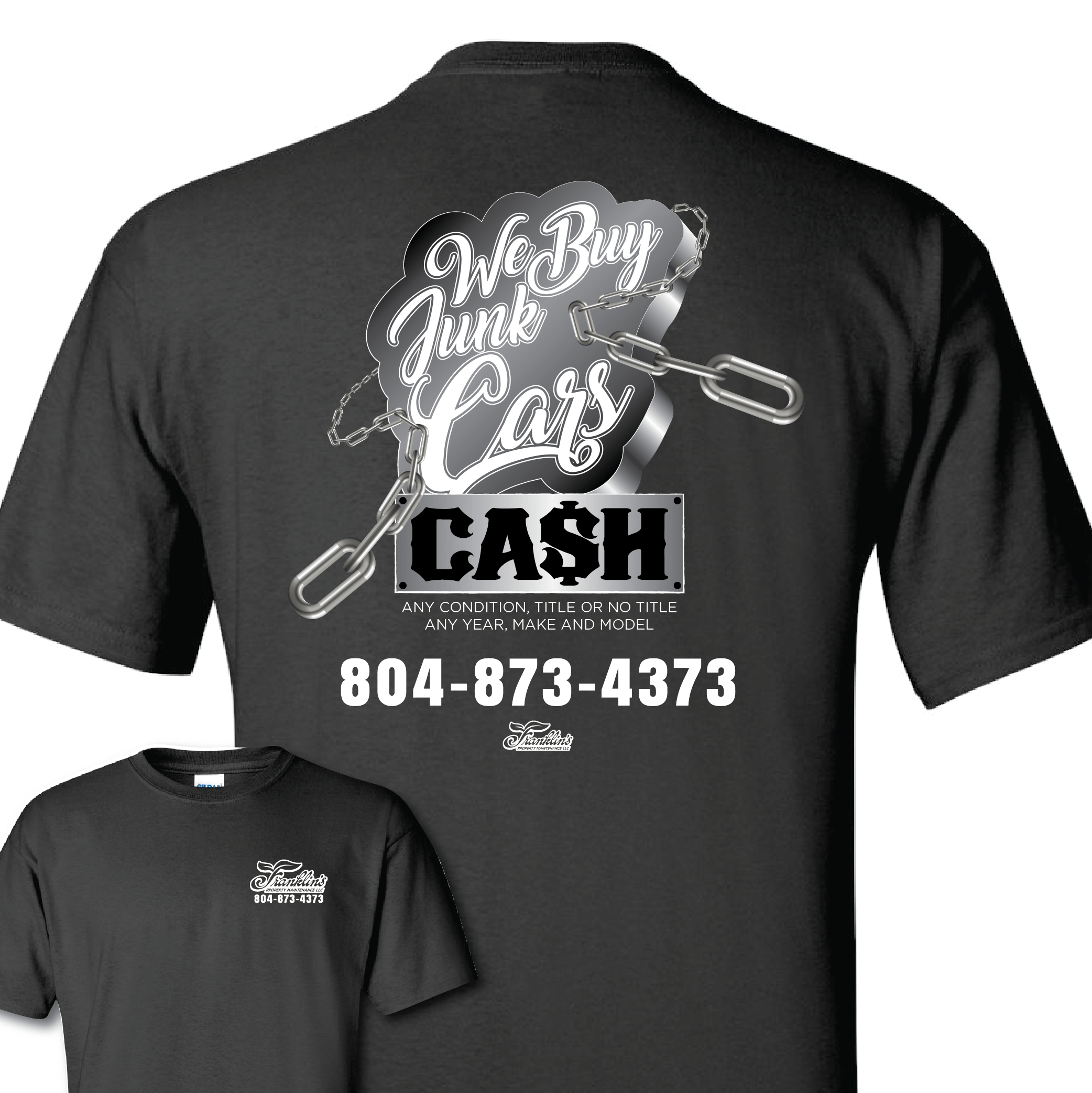 Franklin’s ‘We Buy Junk Cars’ Shirt Design