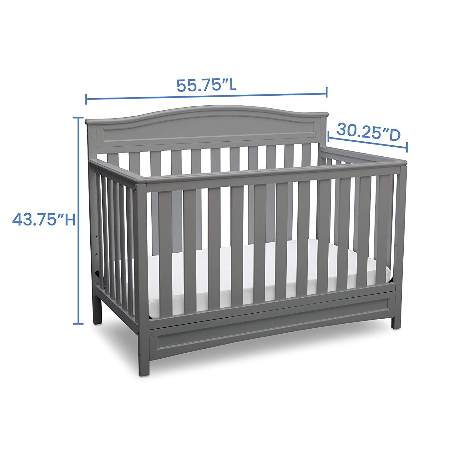 Convertible Baby Crib, Grey Sacramento JnCo Deals