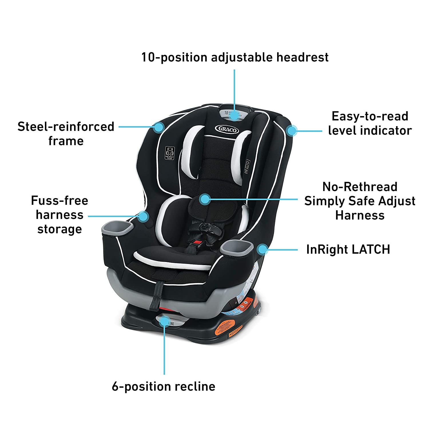 Graco SlimFit 3 in 1 Convertible Car Seat , Infant to Toddler Car Seat