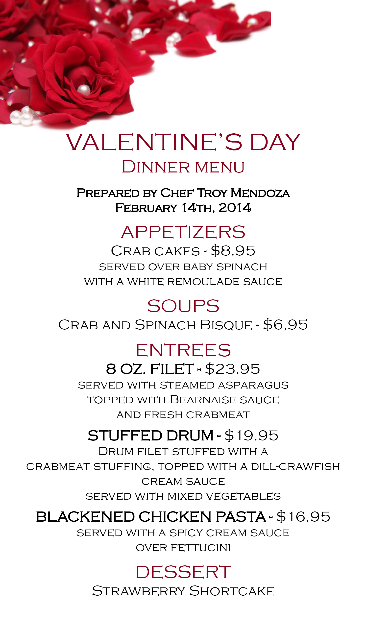 Best 20 Valentine Dinner Menus Home, Family, Style and Art Ideas