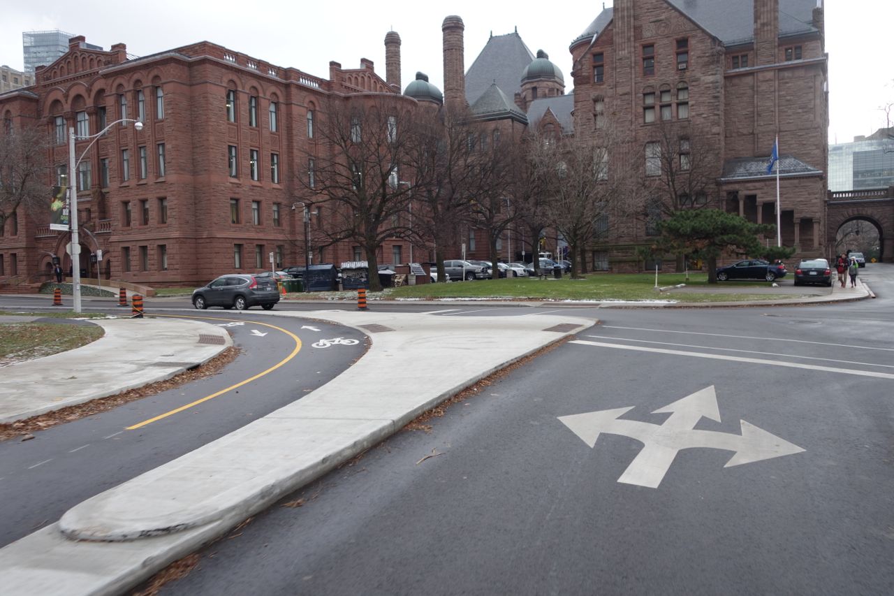 Hoskin Ave Biking in a Big City