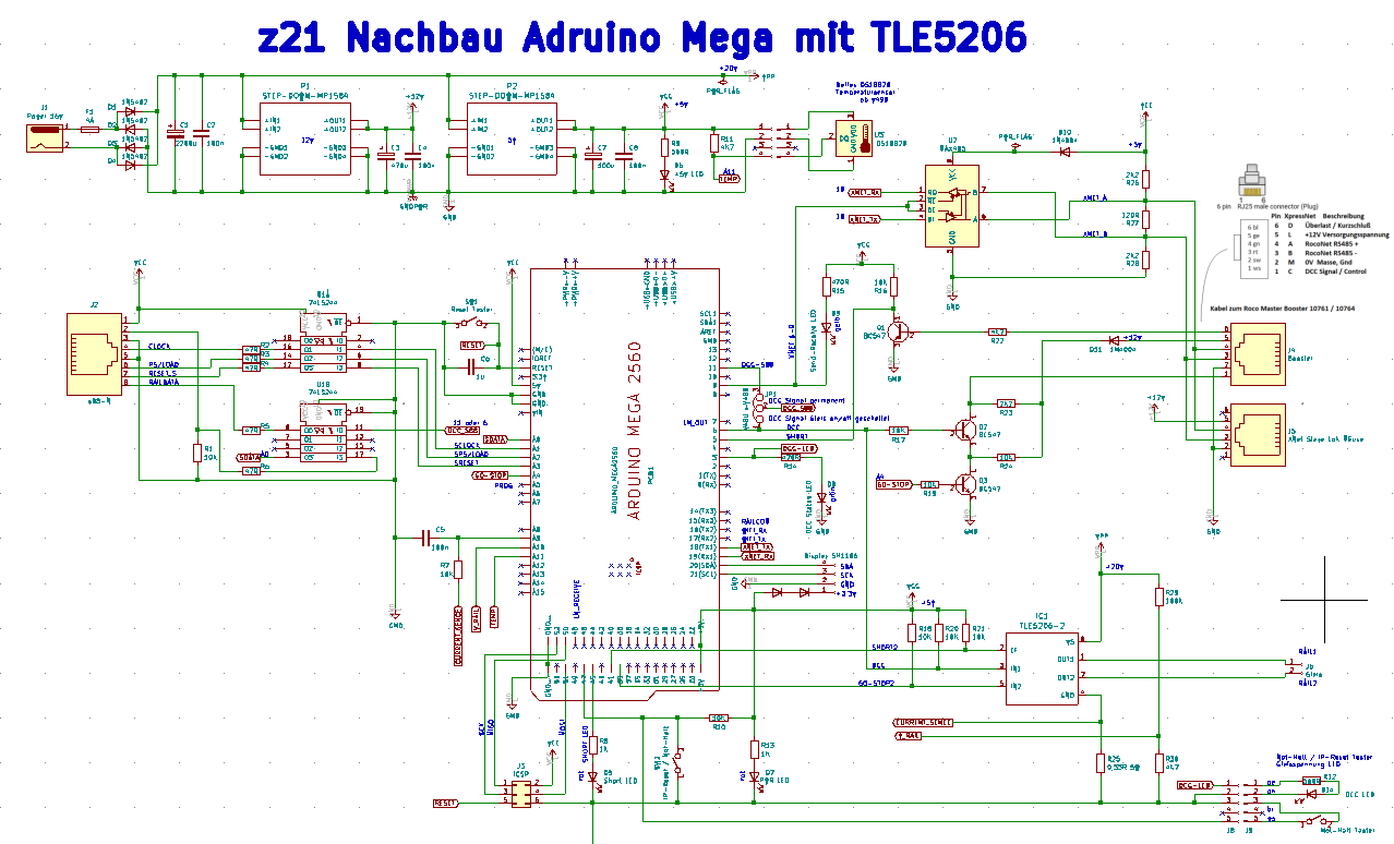 z21 Steuerung Nachbau, Dokumentation, s88N, Rocrail