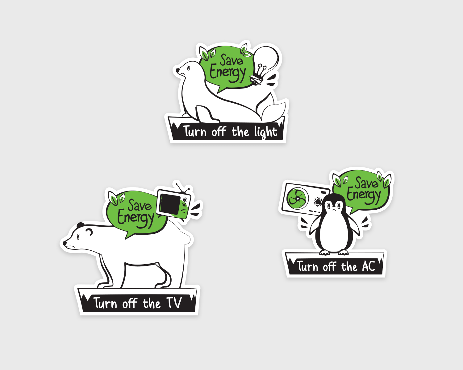 Save Energy Stickers Joanna Rogańska