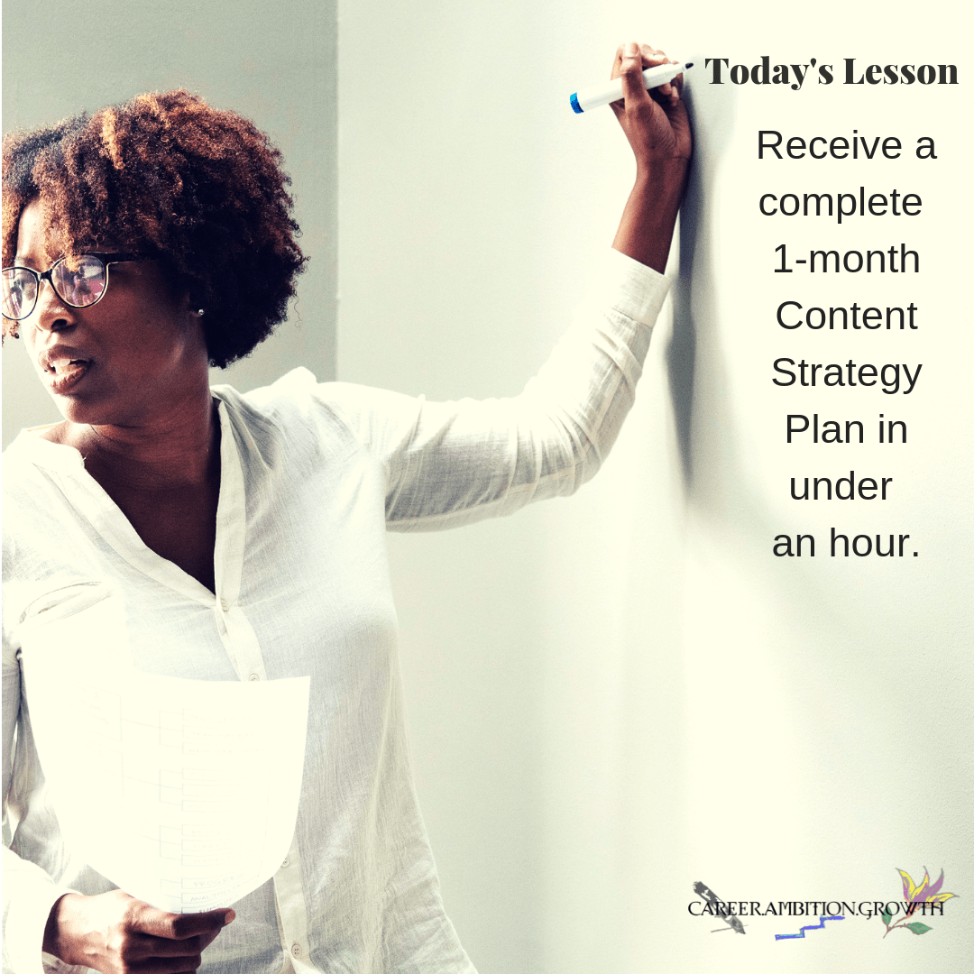 1Hour Content Strategy Consultation Joanne Augustin