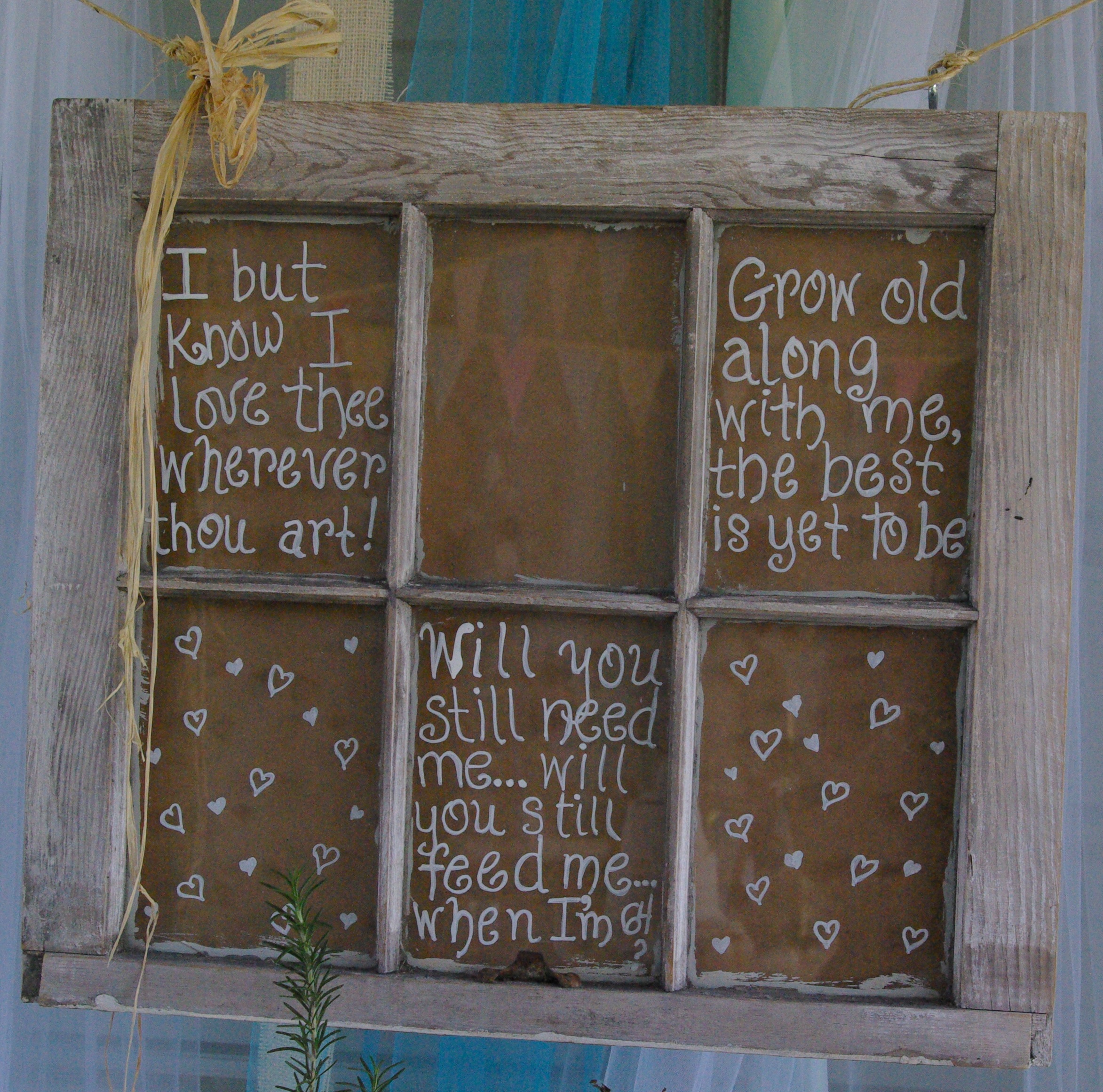 Vintage Windows as Signs Joanne Inspired