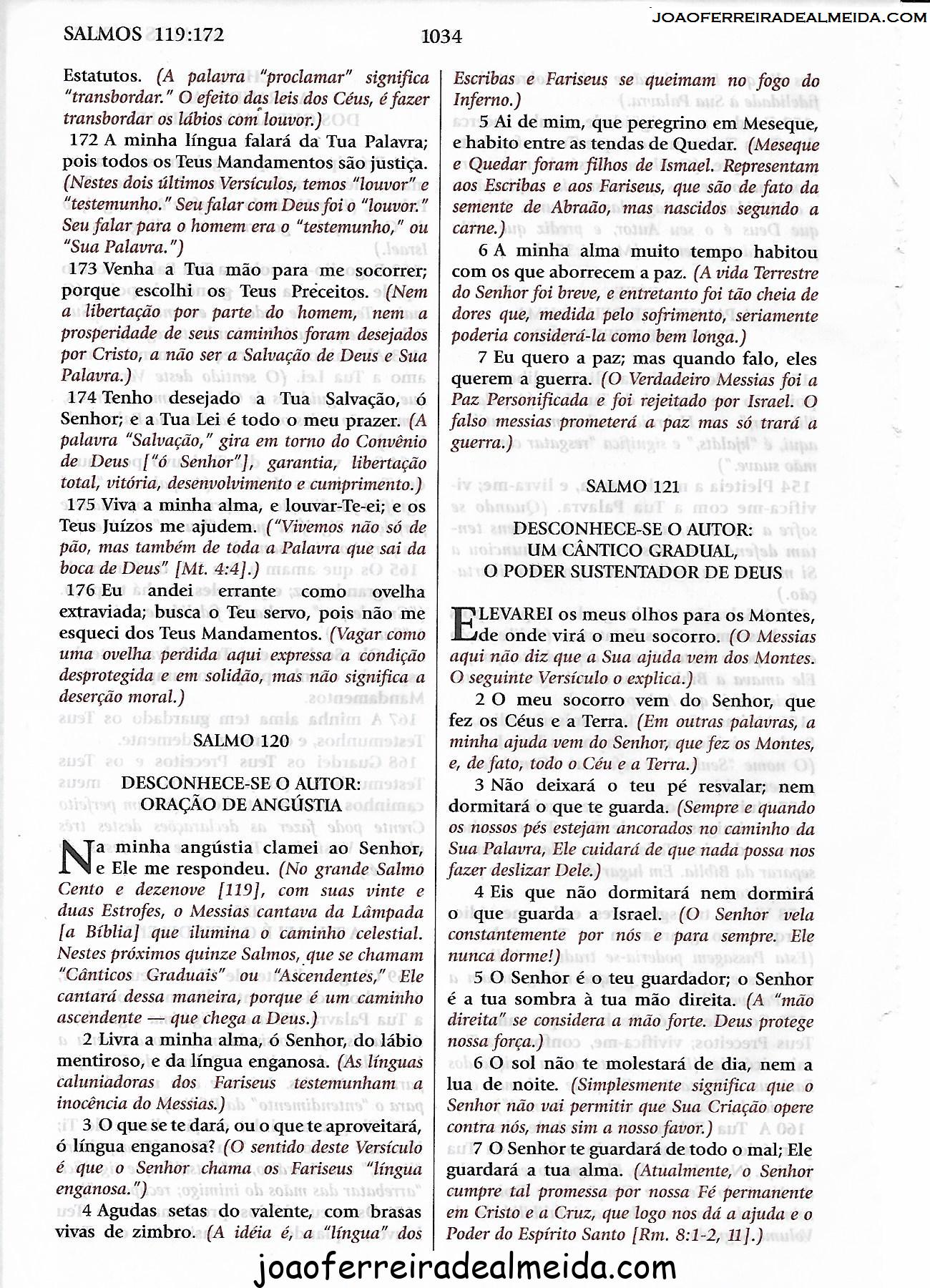 Salmo 121 Estudo Biblia Joao Ferreira De Almeida