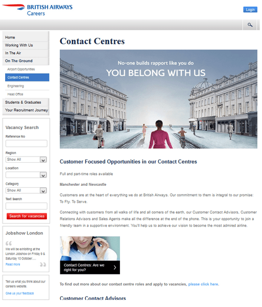 British Airways Career Guide British Airways Application