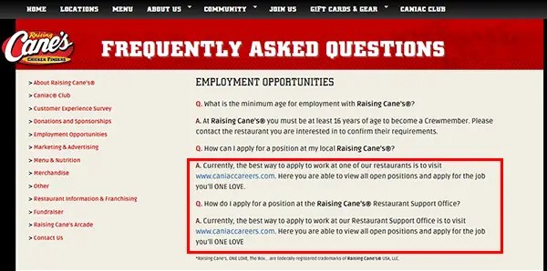 Raising Canes Nutrition NutritionWalls