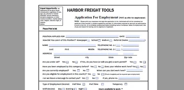 Harbor Freight Tools Job Application & Careers