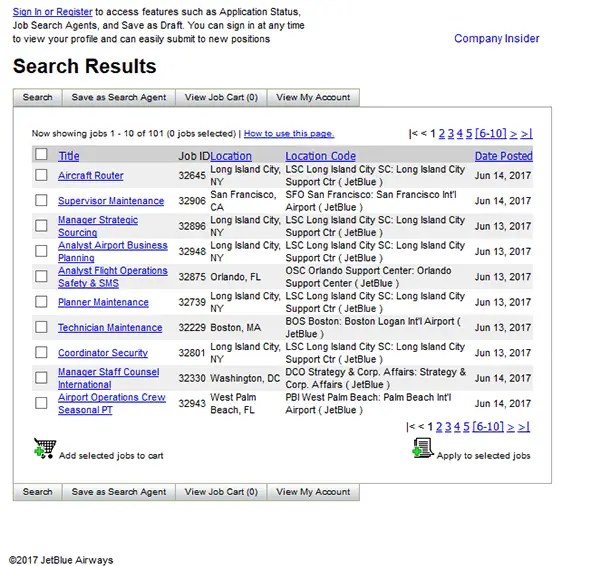 JetBlue Job Application & Careers