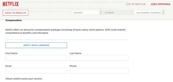 Netflix Job Application Apply Online