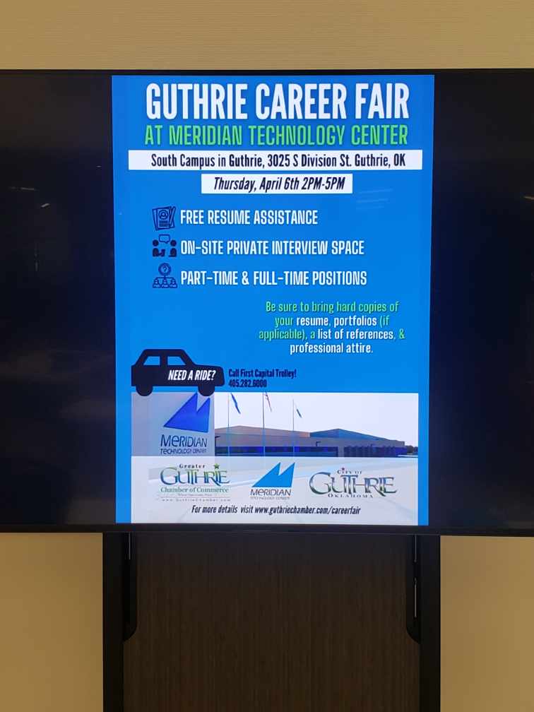 Guthrie Job Corps participated in the Guthrie Career Fair at Meridian