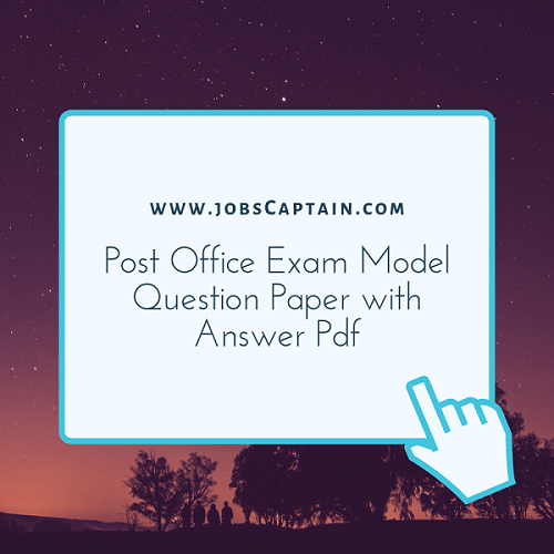 Post Office Exam Model Question Paper With Answer Exam Paper Pdf