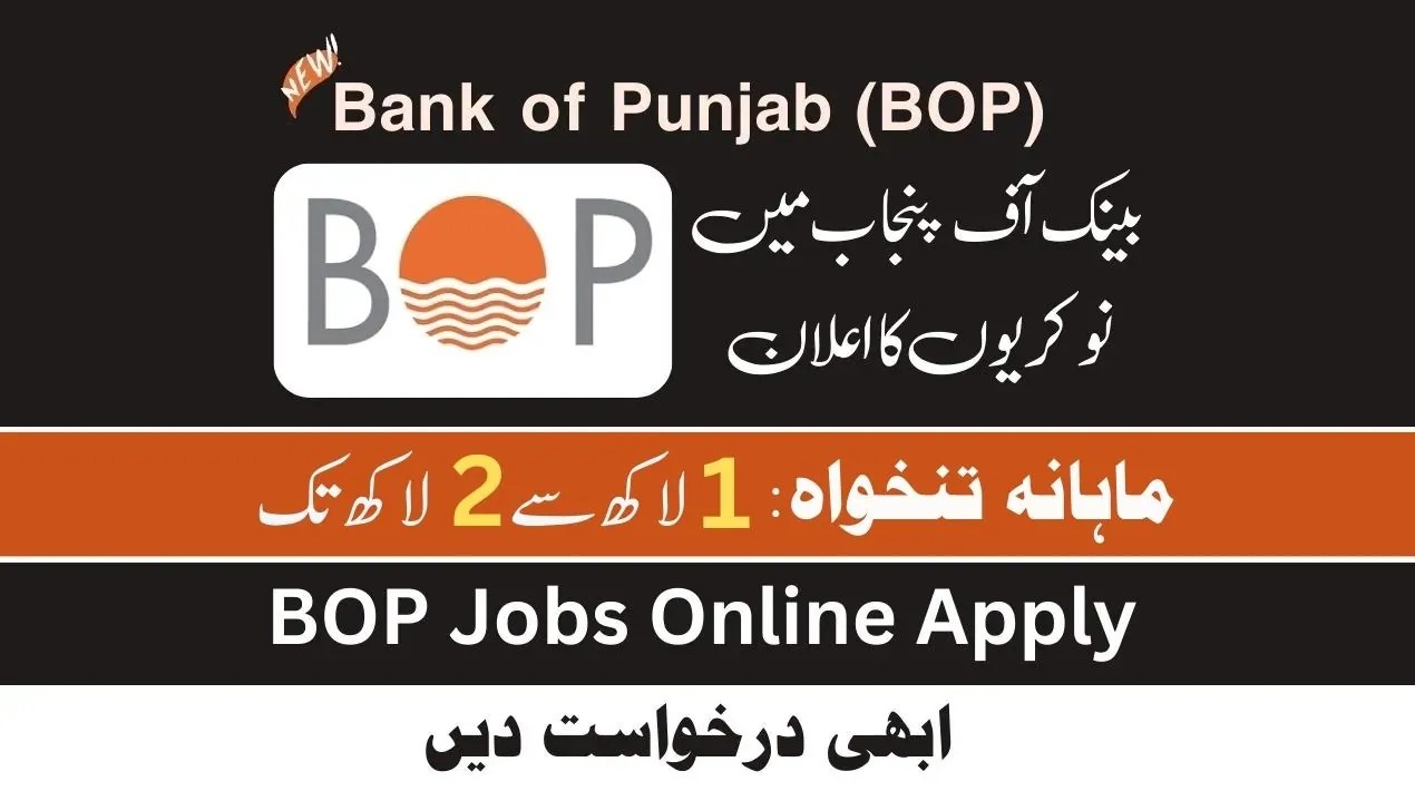 Bank of Punjab BOP Jobs 2024 for Females and Males • Apply Online at