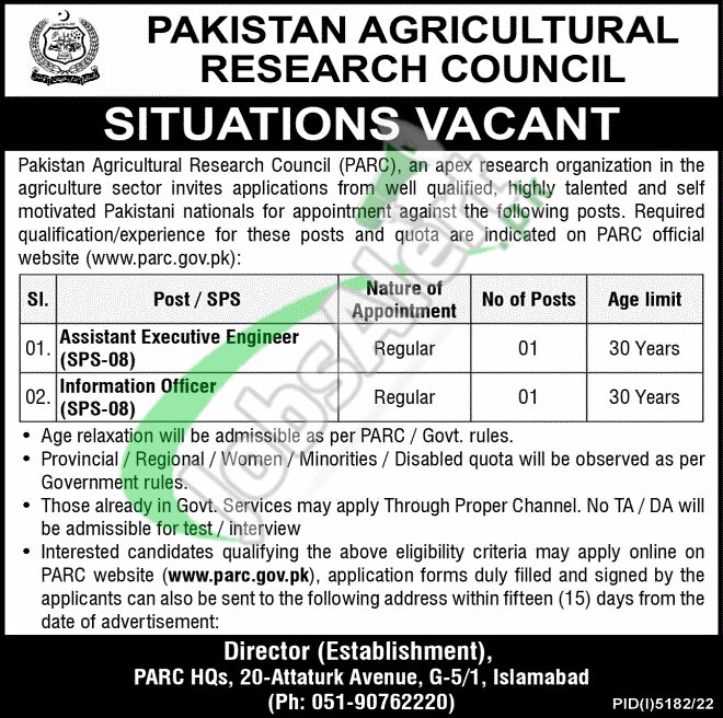 PARC Jobs 2023 Latest Govt Jobs in Pakistan • Jobss.pk