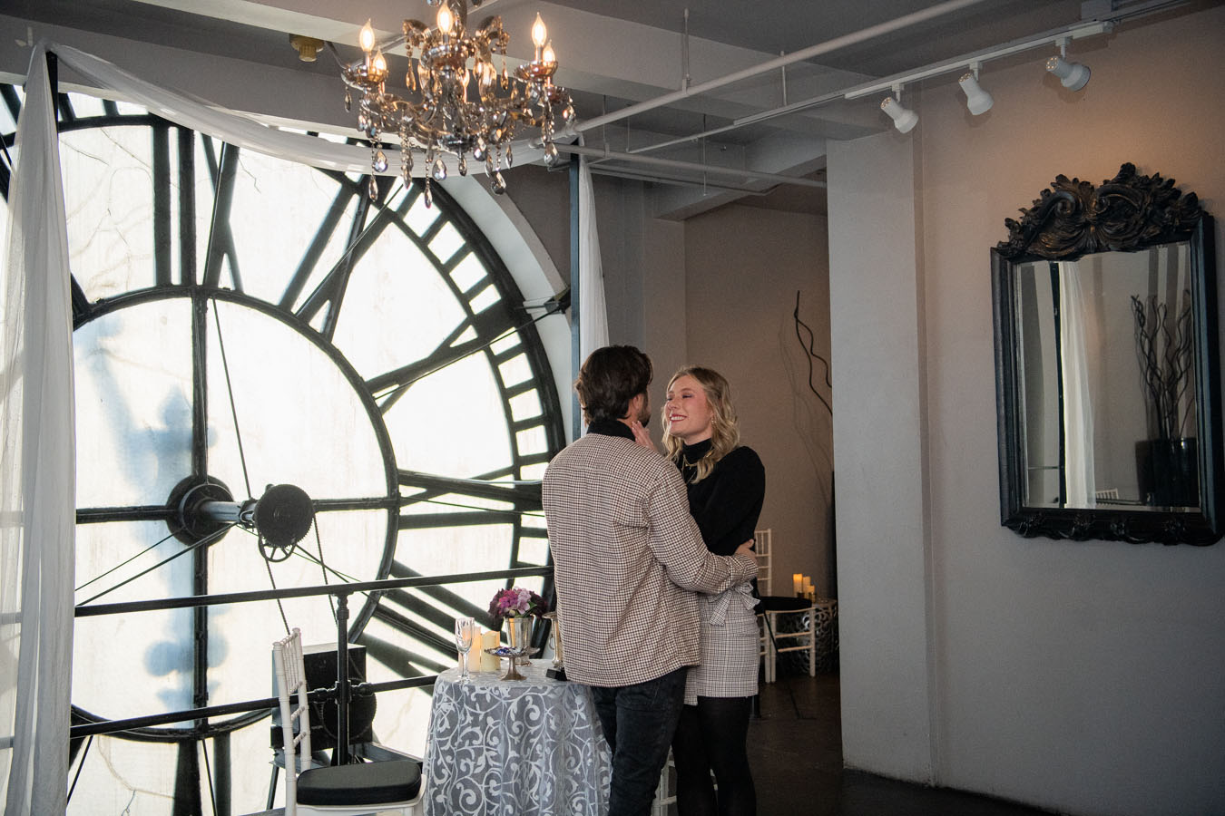 Clock Tower Events Proposal Fall Just Engaged Colorado Wedding Photographers Joe and Robin