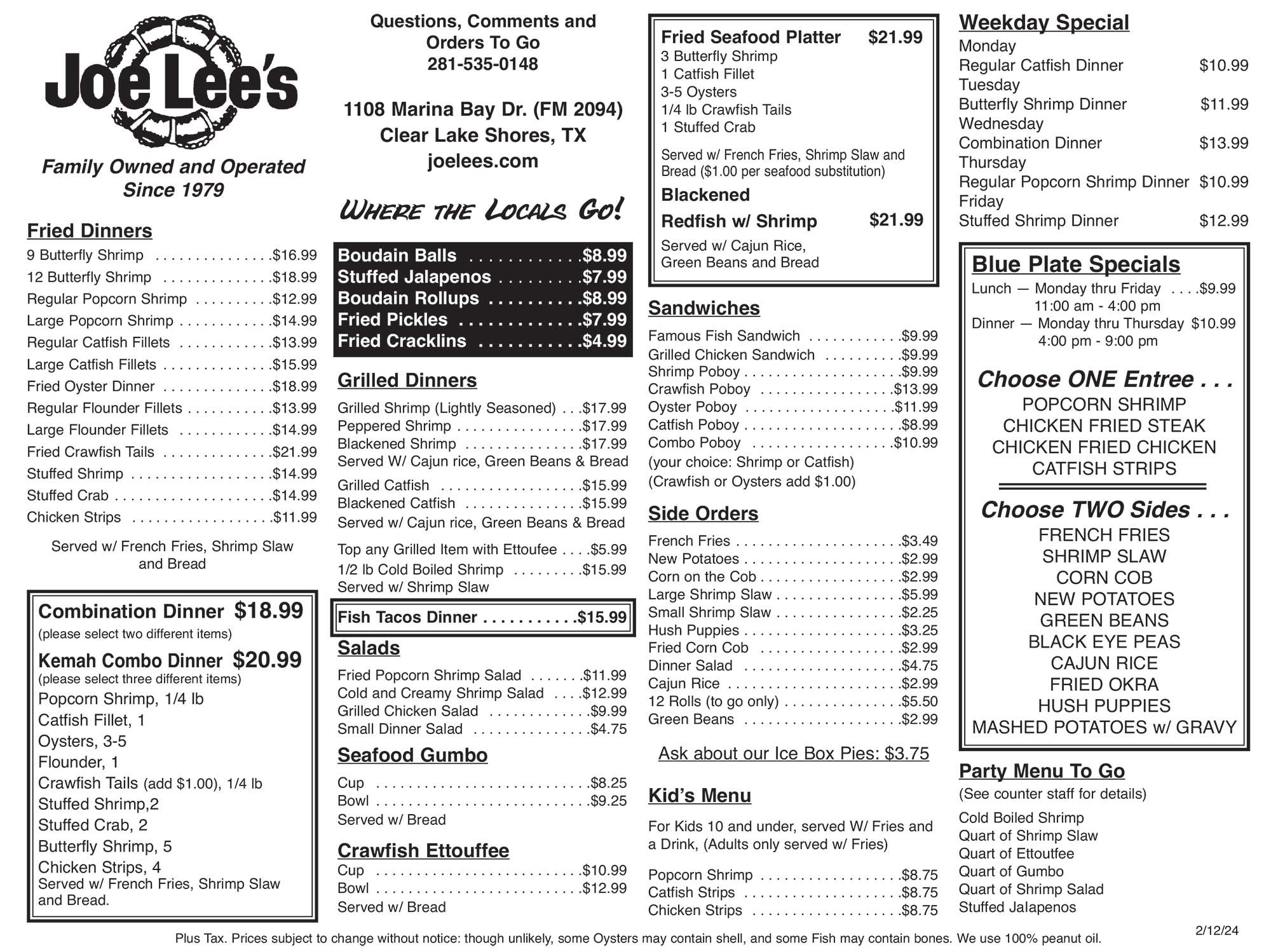 Seafood, Fish, Shrimp, Crab, Fried, Broiled, Boiled, Country Cookin