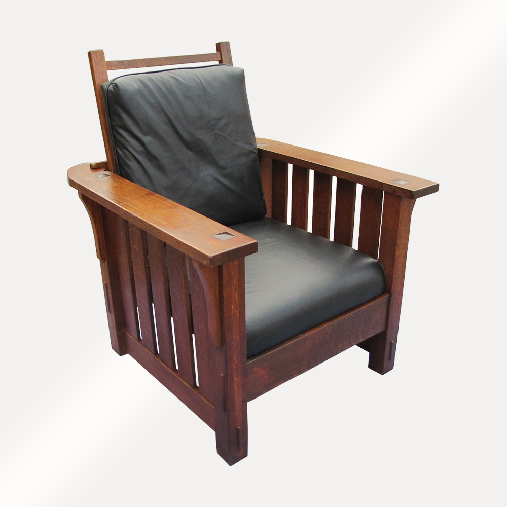 Antique J.M. Young Morris Chair with Slots w5198 joenevo