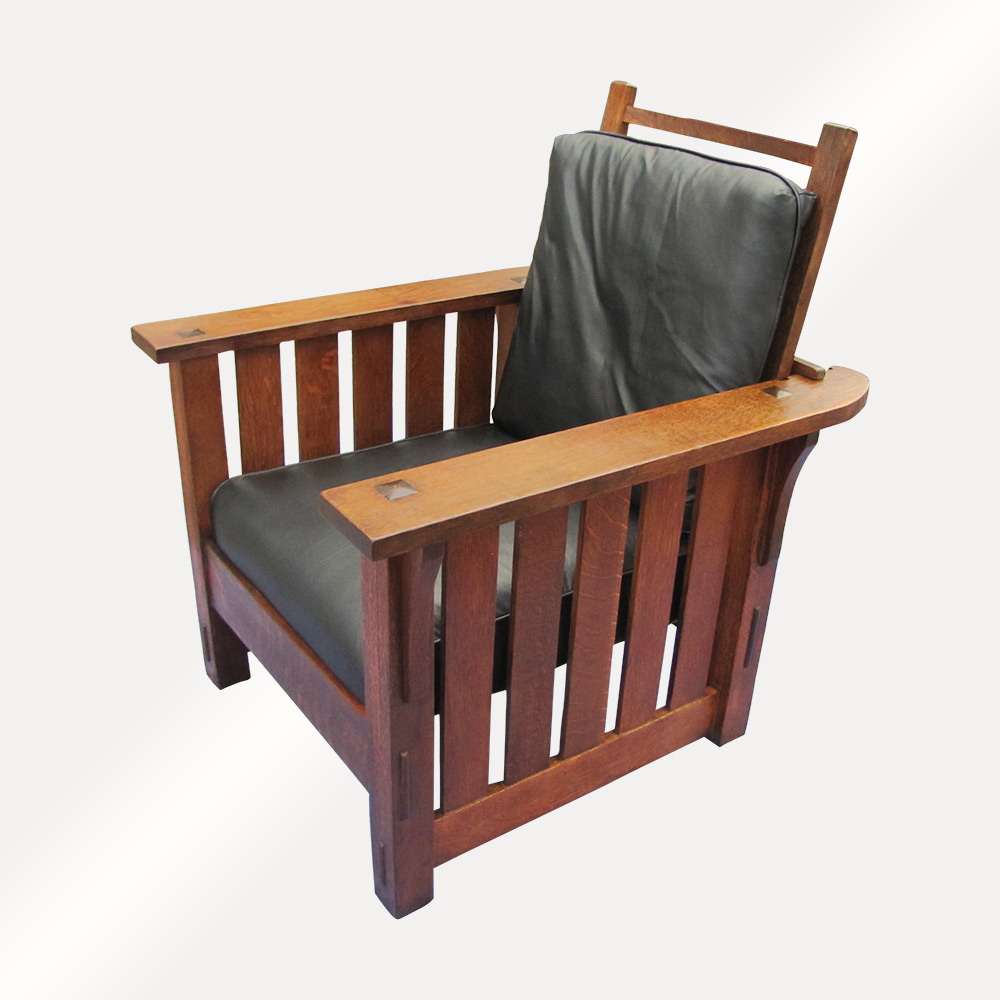 Antique J.M. Young Morris Chair with Slots w5198 joenevo