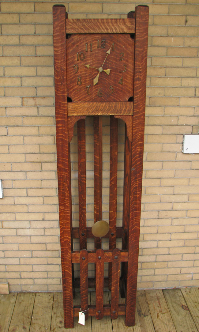 Arts & Crafts Grandfather Clock F1113 joenevo