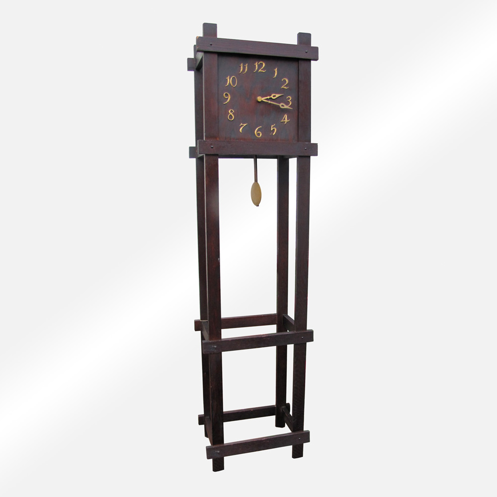 Antique Arts & Crafts Grandfather Clock w2629 joenevo