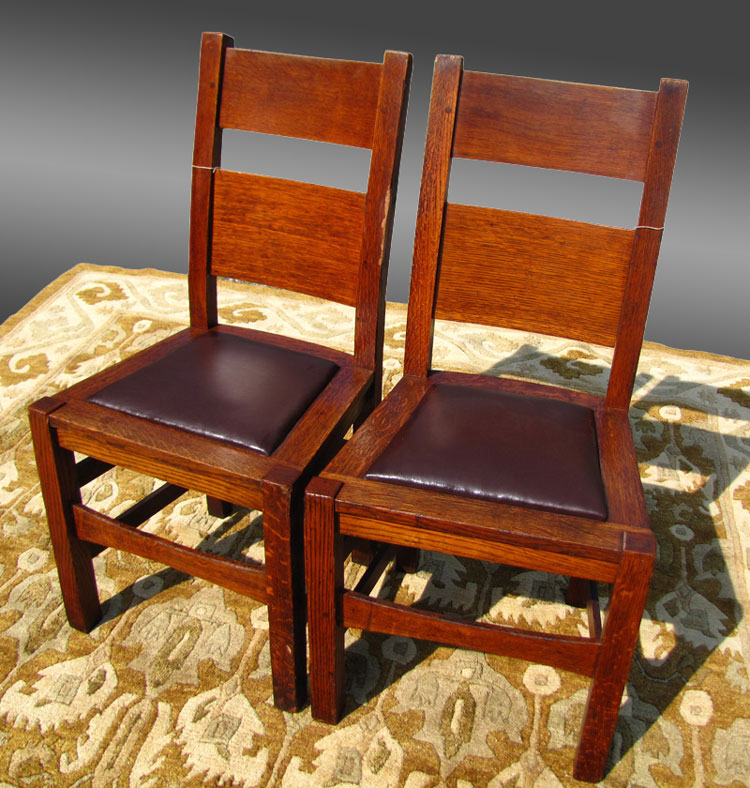 Superb Set of Four Gustav Stickley Good Dining Chairs w3330_A joenevo