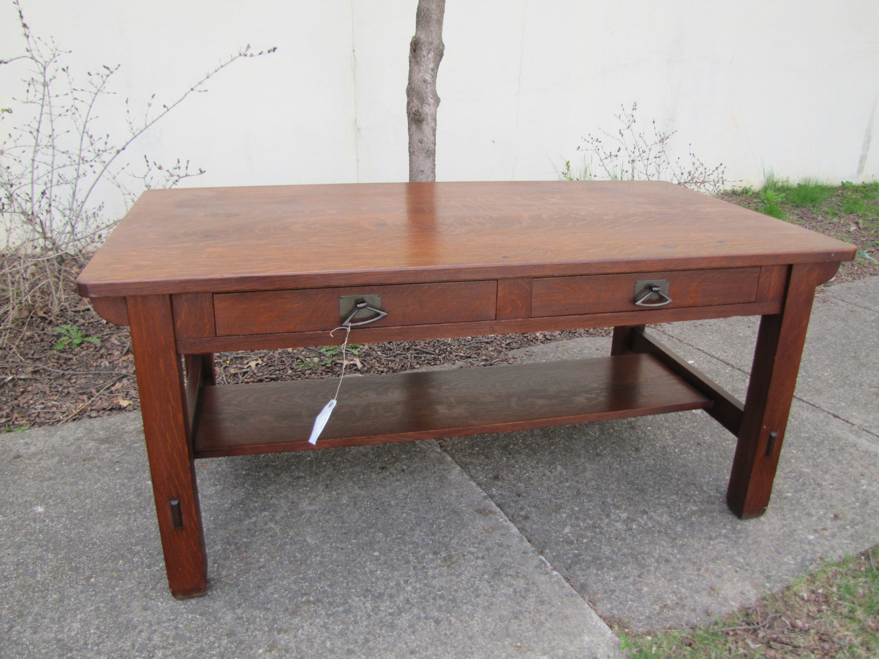 Antique Long Stickley Bros Library Table W3149 joenevo