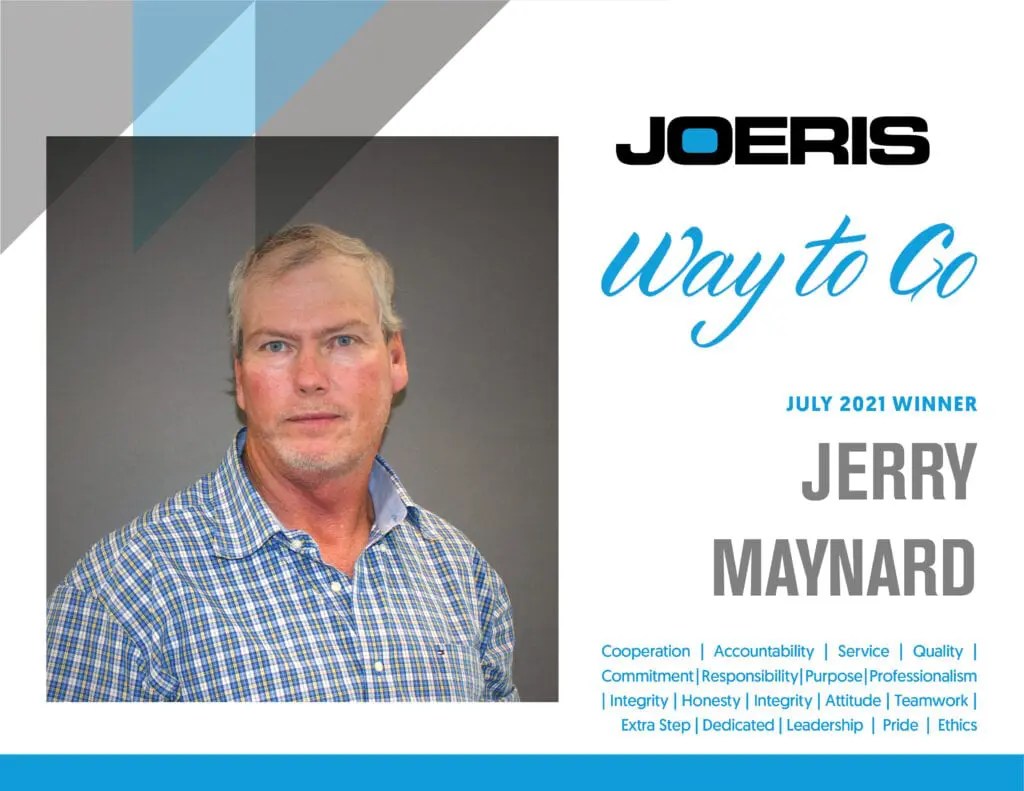 Jerry Maynard Joeris Way to Go Winner July 2021 Joeris General