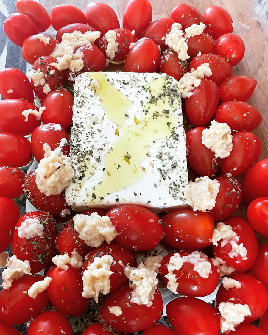 Tomatoes and Fetta cheese Pasta Joe's Kitchen