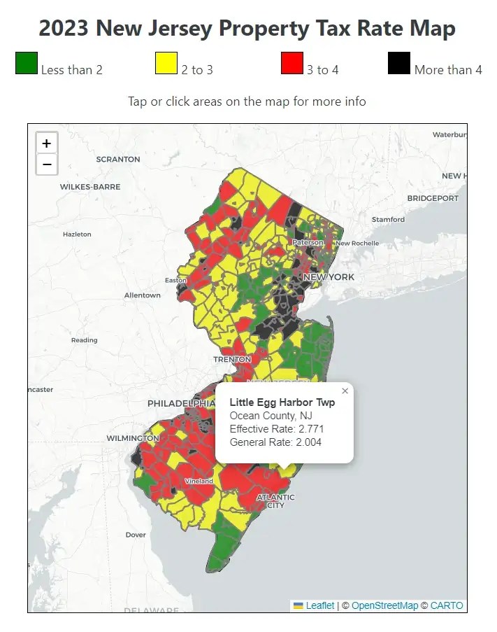 New Jersey Property Tax Rates and Average Tax Bills for All Counties