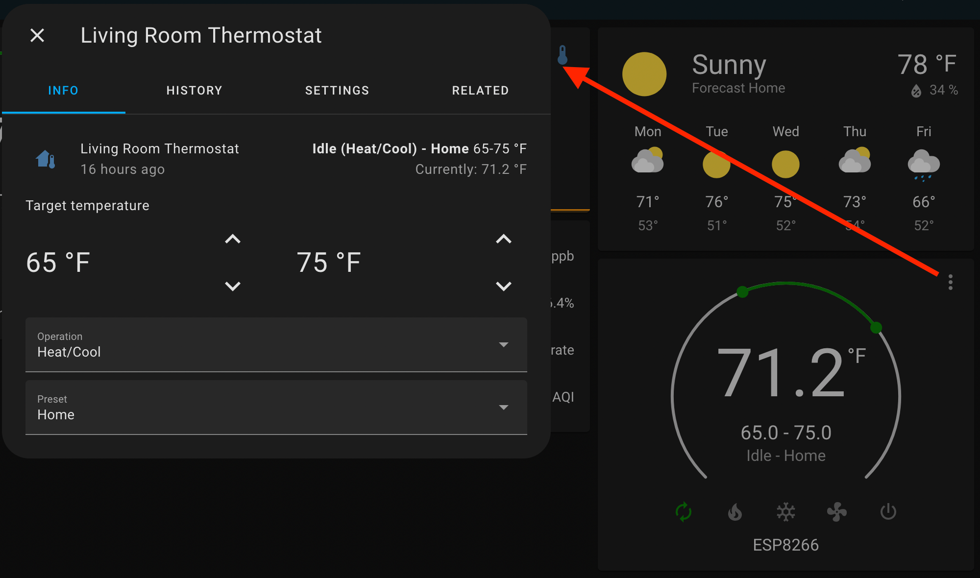 ESP8266 WiFi Smart Thermostat Powered by ESPHome and Home Assistant