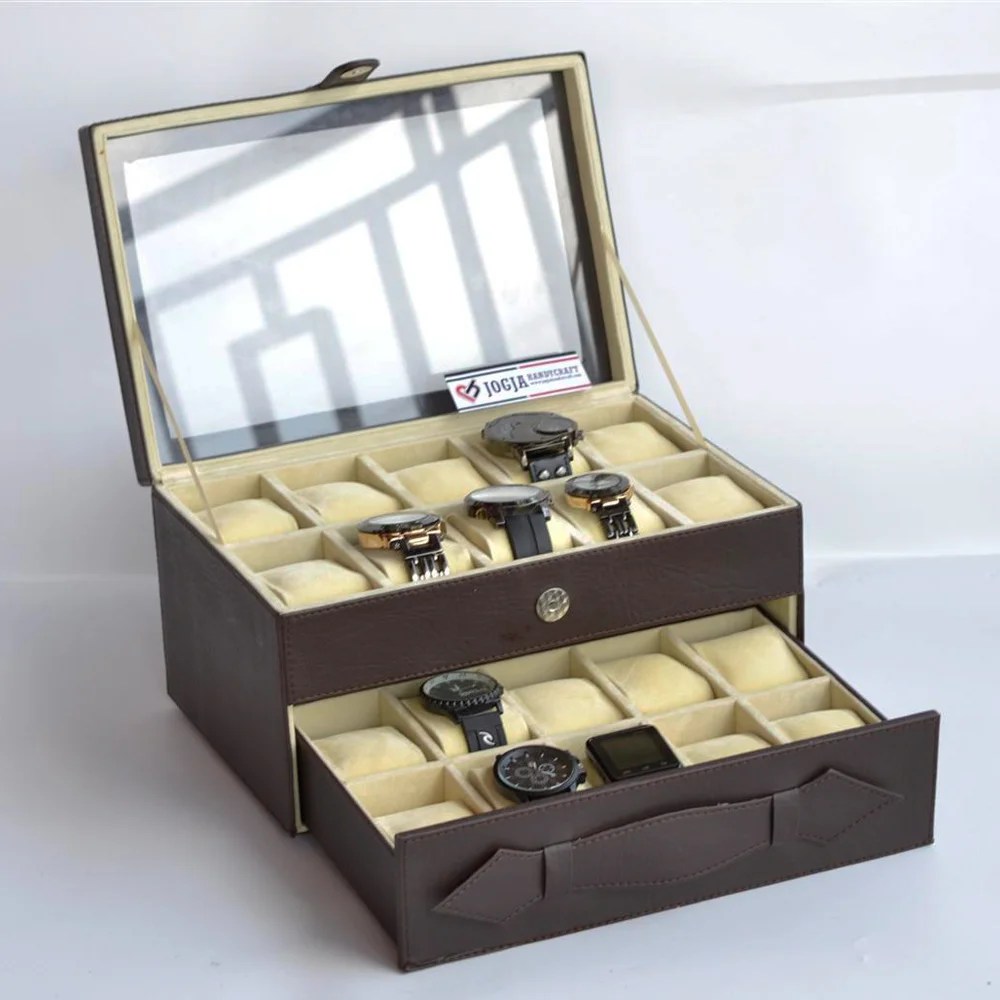 Watch Box Organizer Kotak Tempat Jam Tangan Susun Isi 20 (SPORT