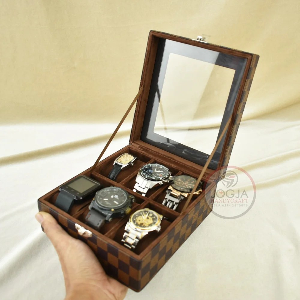 Universal Watch Box Organizer Kotak Tam Tangan Isi 6 Universal
