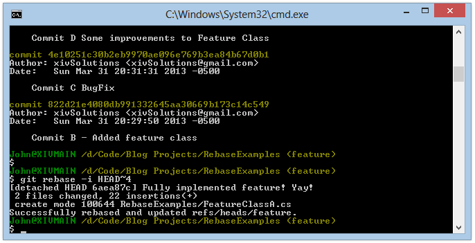 Git Combine and Organize Messy Commits Using Interactive Rebase John