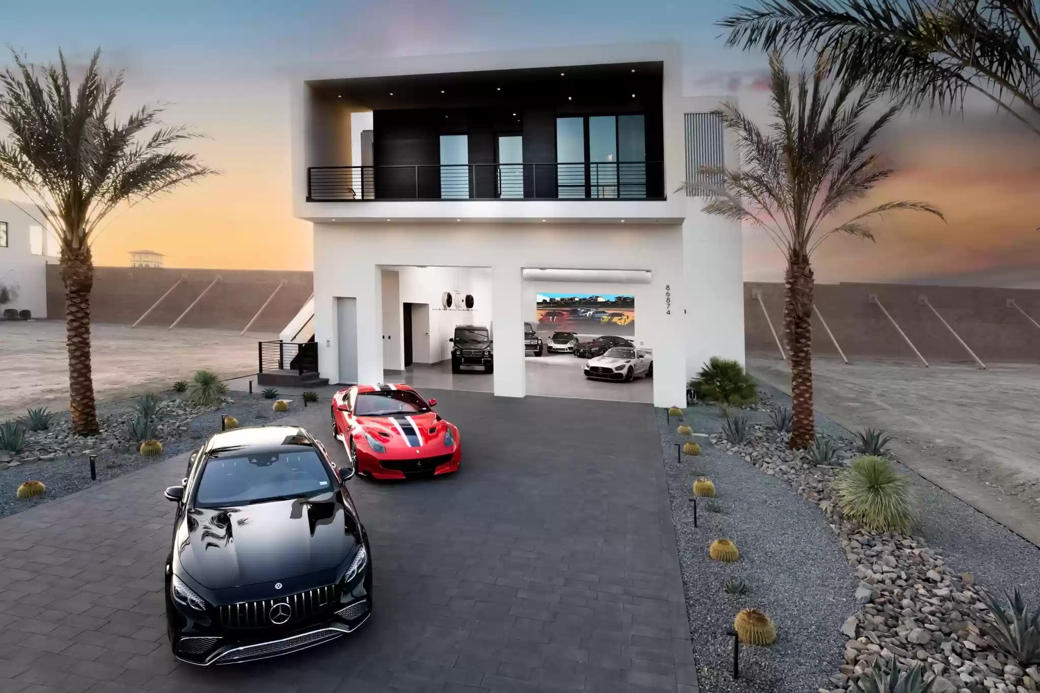 Ultimate Bachelor Pad 1 Bedroom House with 30 Car Garage and Racetrack in Backyard