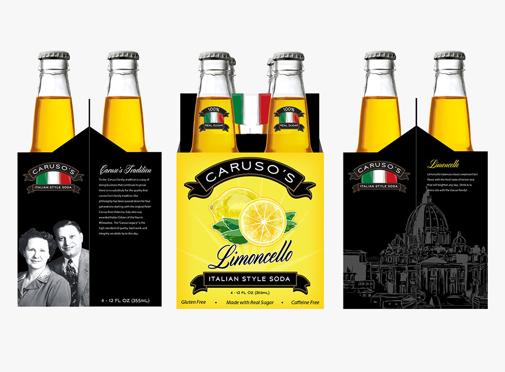 Caruso’s Italian Style Soda John Hamper
